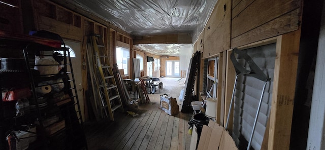 miscellaneous room with wood-type flooring