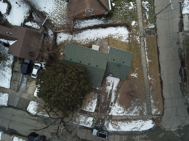 view of snowy aerial view