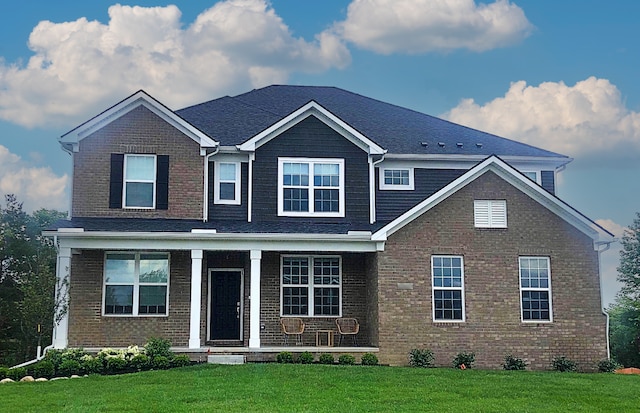 view of front of property with a front yard