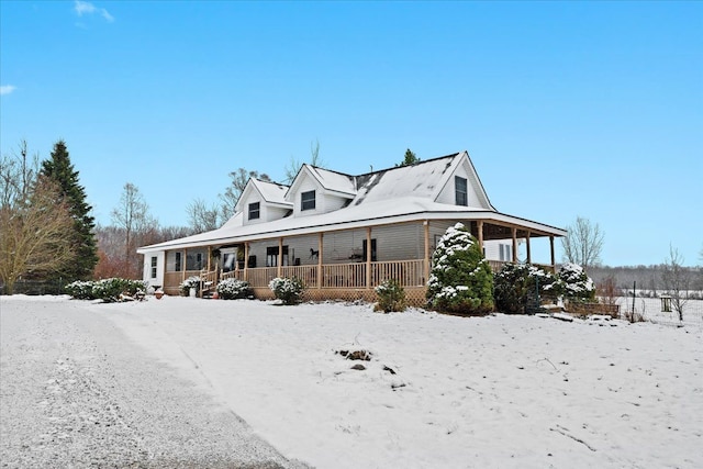 exterior space featuring covered porch