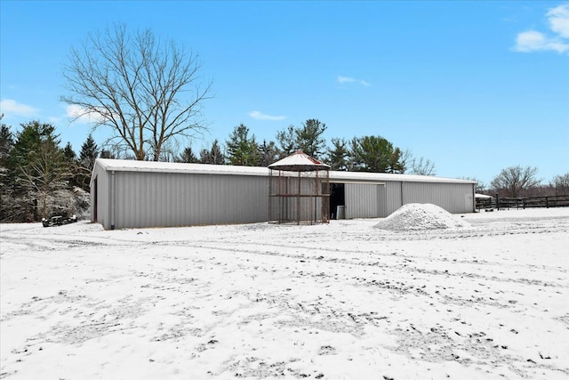 view of snow covered structure