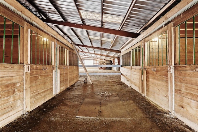 view of horse barn