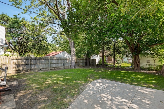 view of yard featuring a patio