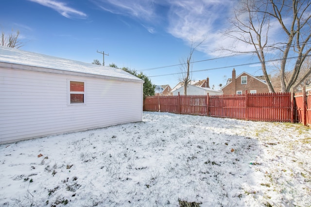 view of snowy yard