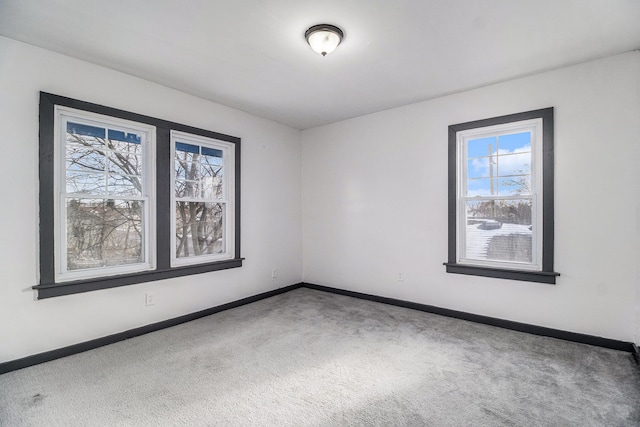 view of carpeted spare room