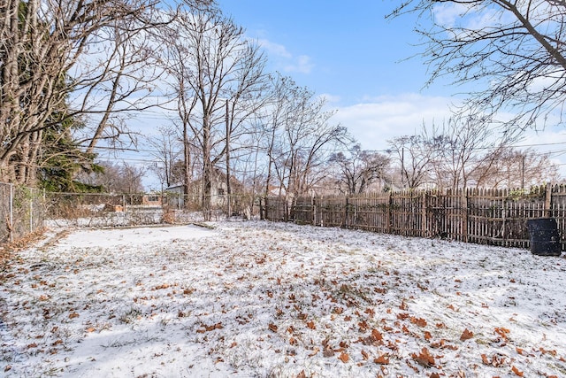 view of snowy yard