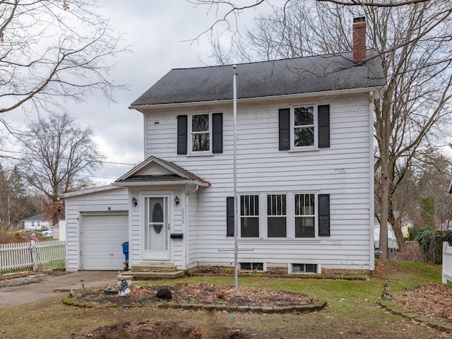 view of front of home featuring a garage