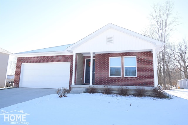 view of front of home featuring a garage