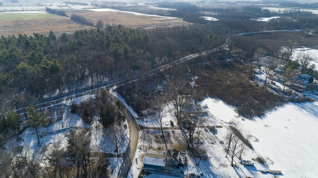 aerial view featuring a rural view