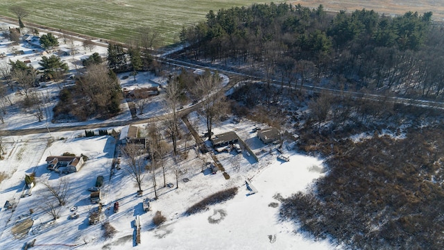 aerial view featuring a rural view