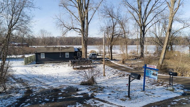 view of snowy yard