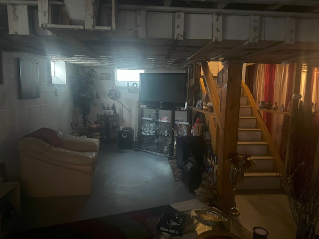 view of basement