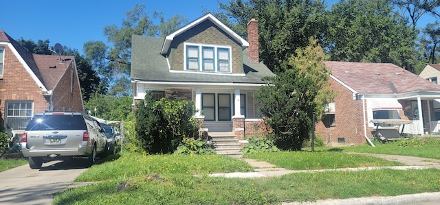 view of front of property with covered porch