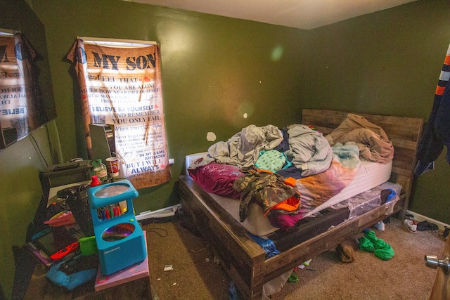 bedroom with carpet floors