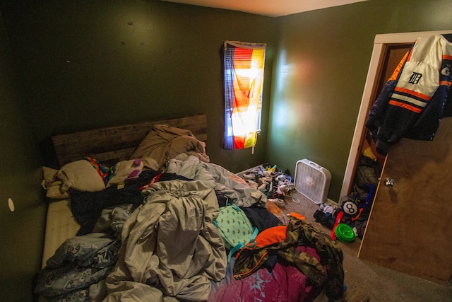 view of carpeted bedroom