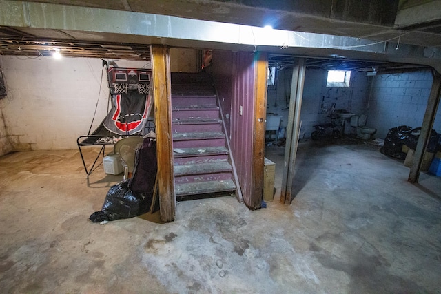 view of basement