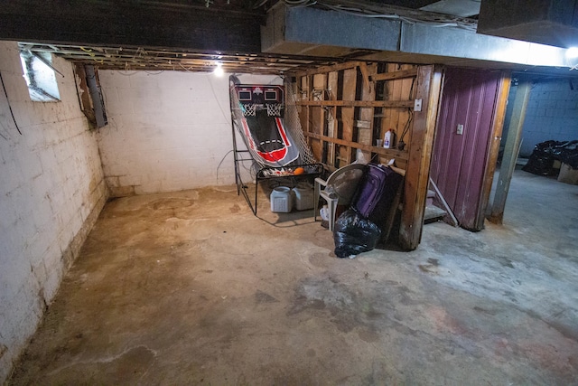 view of basement