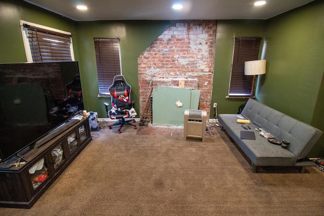 view of carpeted living room