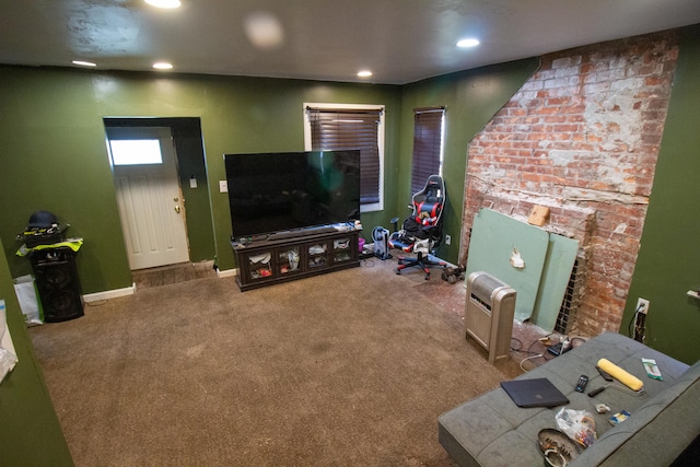 view of carpeted living room