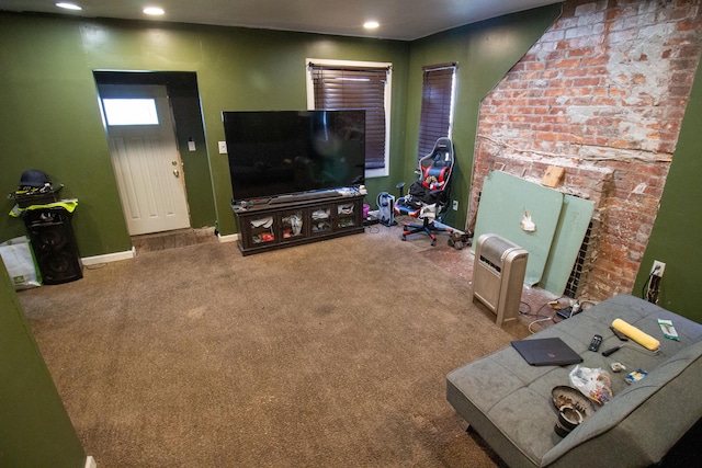 view of carpeted living room