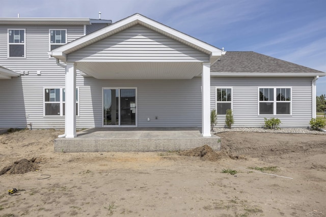 rear view of house with a patio area