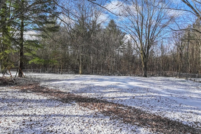 view of snowy yard