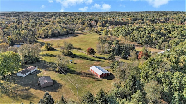 bird's eye view with a rural view