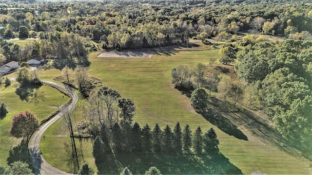 drone / aerial view featuring a rural view