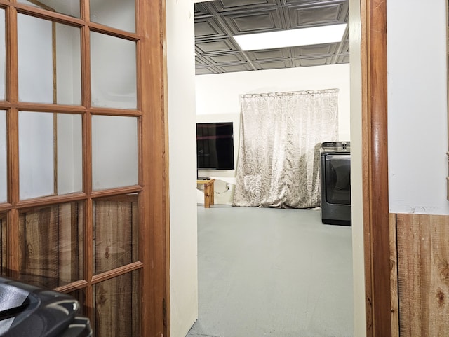 bathroom featuring washer / dryer