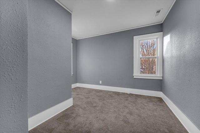 16148 Roselawn St, Detroit, MI 48221 - carpeted spare room with a textured wall and ornamental molding