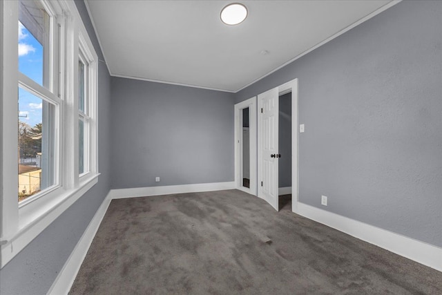 16148 Roselawn St, Detroit, MI 48221 - empty room with crown molding and carpet floors