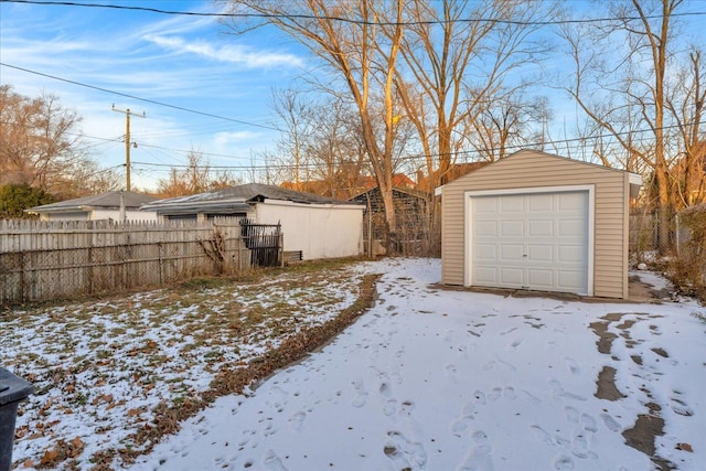 16148 Roselawn St, Detroit, MI 48221 - snow covered garage featuring a garage
