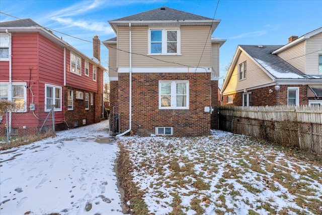 16148 Roselawn St, Detroit, MI 48221 - snow covered rear of property with brick siding