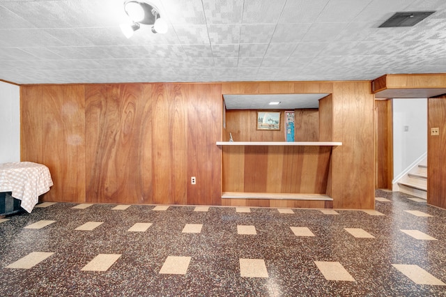 bar with wooden walls