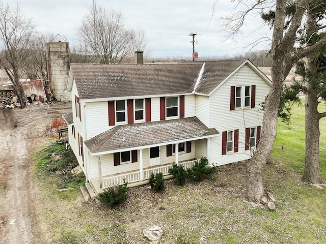 view of front of home with covered porch