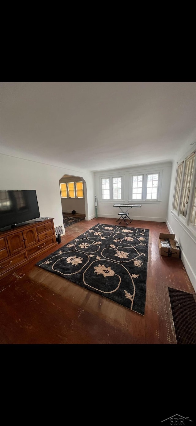 living room featuring hardwood / wood-style flooring