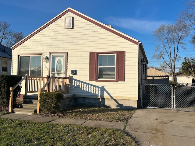 view of bungalow-style home