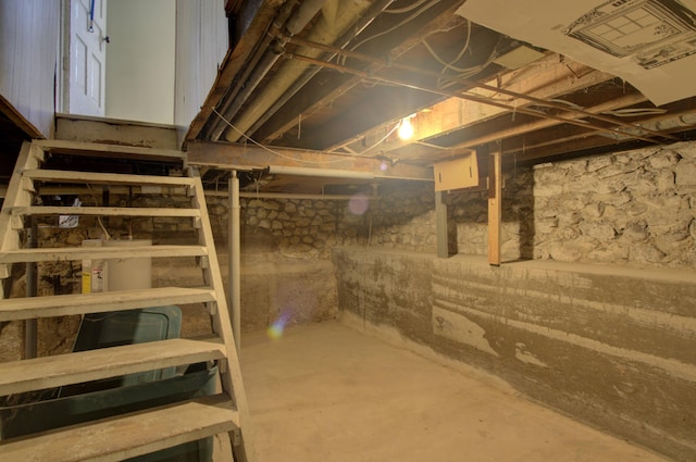 view of basement