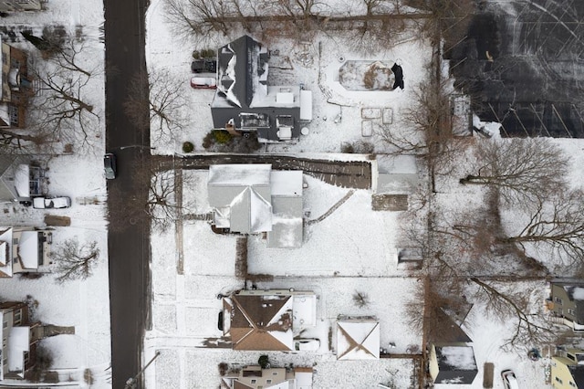 view of snowy aerial view