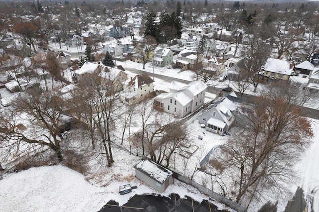 view of snowy aerial view