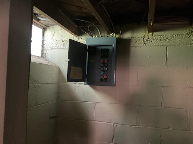 utility room with electric panel