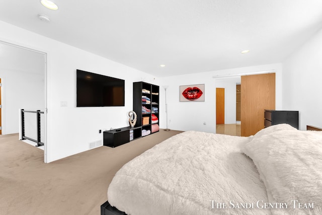 bedroom with carpet floors