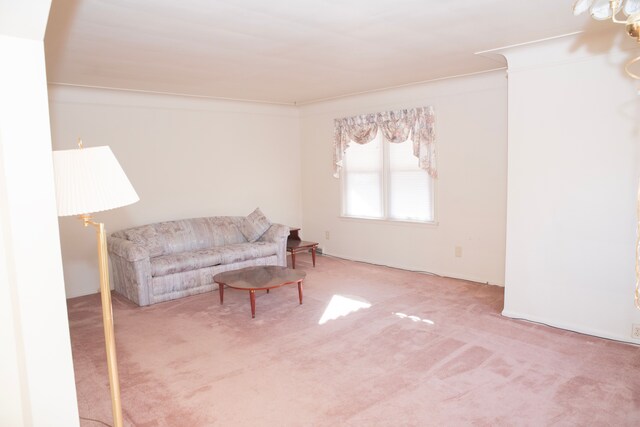 unfurnished living room featuring carpet flooring