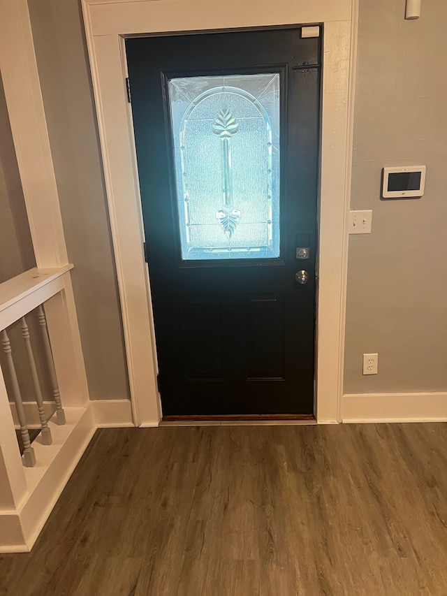 entryway featuring dark hardwood / wood-style floors