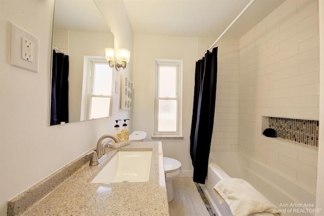 13966 Warwick St, Detroit, MI 48223 - full bath with vanity and shower / bath combination with curtain