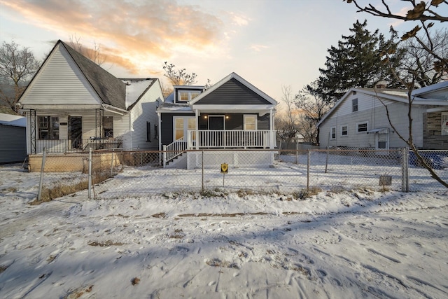 view of front of house featuring a porch