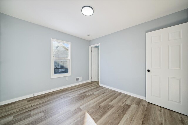 empty room featuring light hardwood / wood-style flooring