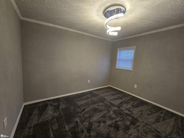 spare room with carpet floors and a textured ceiling