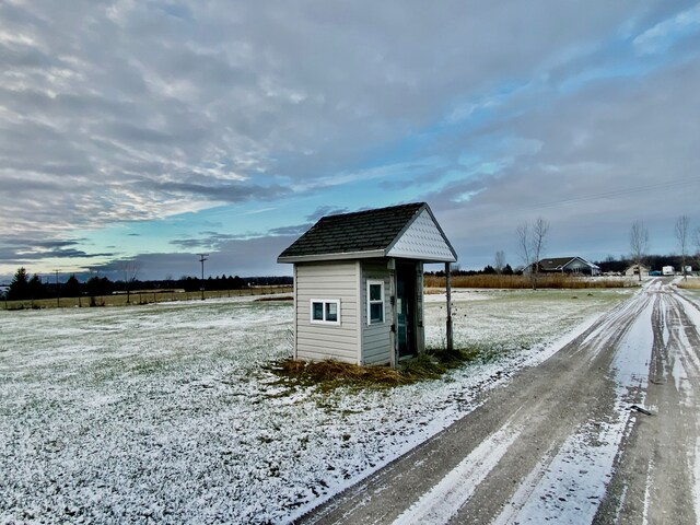 view of snow covered structure