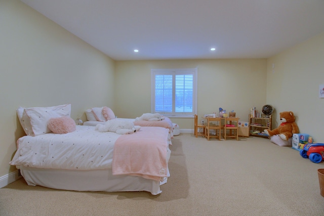 view of carpeted bedroom